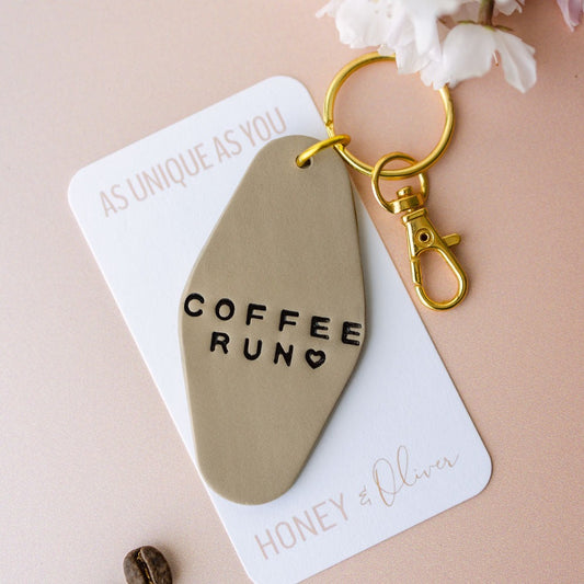 Coffee Run Keychain by Honey & Oliver