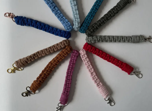 Macrame Wristlet Keychain by The Handcrafted Hedgehog