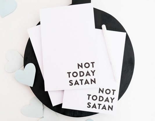 Not Today Satan Notepad by Joy Paper Co.