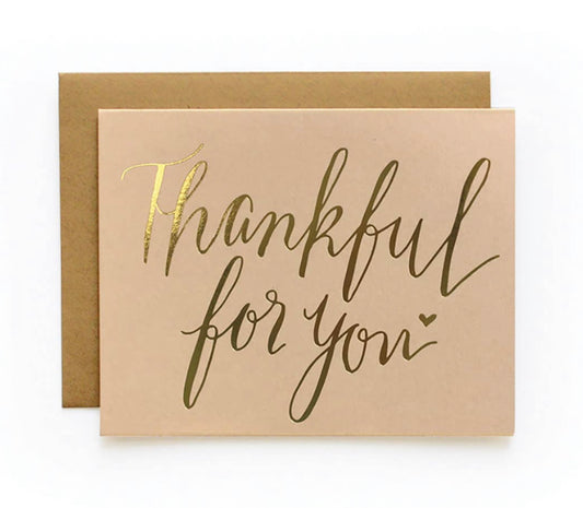 Thankful For You- Card